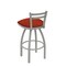 Holland Bar Stool Co 25" Low Back Swivel Counter Stool, Nickel Finish, Graph Poppy Seat 41125AN021 - alternate 2